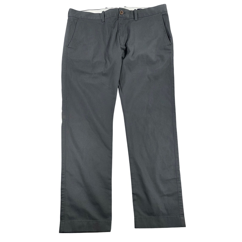 J.Crew Slim Flex Chino Pants Charcoal Grey 36x30 Mens Workwear Preppy